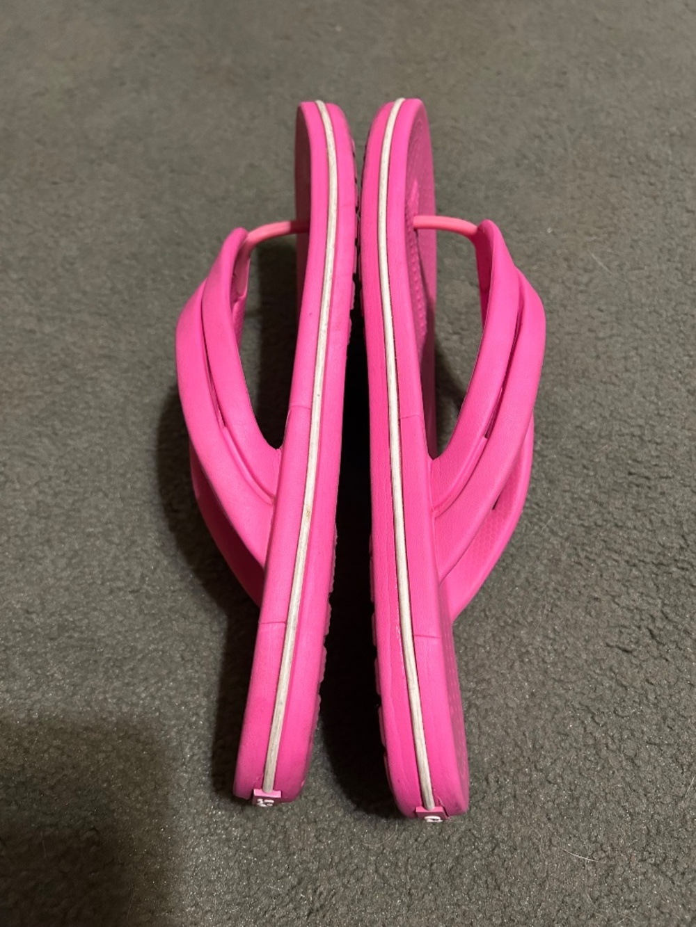 Crocs Hot Pink Flip Flops - Picture 3 of 7